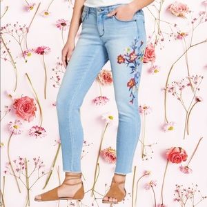 Embroidered Floral Jeans
